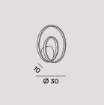 Immagine di Applique Tonda Curva Led 28w CCT Grigio Ritmo Perenz