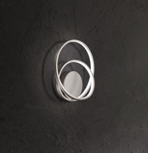 Immagine di Applique Tonda Curva Led 28w CCT Grigio Ritmo Perenz