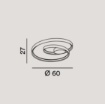 Immagine di Plafoniera Spirale Grigio Led 55w CCT Dimmerabile Ritmo Perenz