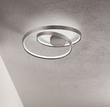 Immagine di Plafoniera Spirale Grigio Led 55w CCT Dimmerabile Ritmo Perenz