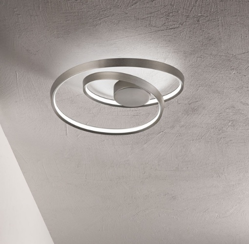 Immagine di Plafoniera Spirale Grigio Led 55w CCT Dimmerabile Ritmo Perenz