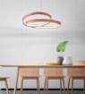 Immagine di Lampadario Ritmo Design Curvo Cannella Led 55w CCT Dimmerabile Perenz