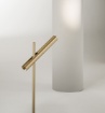 Immagine di Lampada Tavolo Design Sottile Oro Led 6w 3000k Dimmer Sniper Perenz
