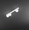 Immagine di Lampada Lineare da Soffitto Con Sfere Vetro Bianco Snooky Perenz