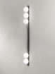 Immagine di Lampada Da Soffitto Binario 120 cm Con Sfere Vetro Bianco Snooky Perenz