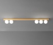 Immagine di Lampada Da Soffitto Binario 120 cm Con Sfere Vetro Bianco Snooky Perenz