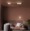 Immagine di Lampada Da Soffitto Binario 120 cm Con Sfere Vetro Bianco Snooky Perenz