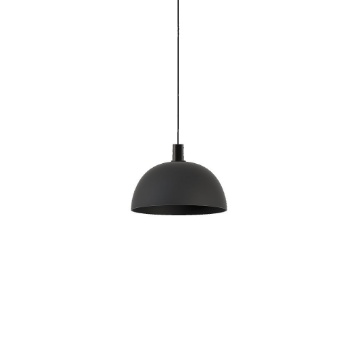 Immagine di Sospensione Rotonda Tiga Cupola Nera 25 cm Per Cucina ACB