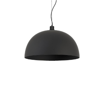 Immagine di Lampadario Grande Campana Metallo Nero 70 cm Tiga ACB