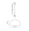 Immagine di Lampadario Grande Campana Metallo Nero 70 cm Tiga ACB