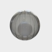 Immagine di Applique Design Sfera Grigio Fume Doris Nero IP44 ACB