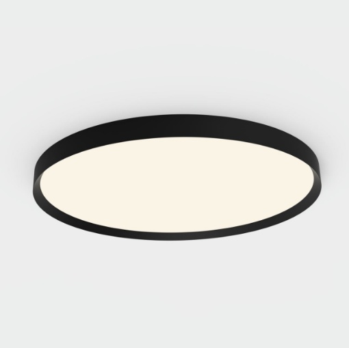Immagine di Ampia Plafoniera Rotonda Nera 80 cm Led 70w CCT Minsk ACB