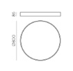 Immagine di Ampia Plafoniera Rotonda Nera 80 cm Led 70w CCT Minsk ACB