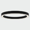 Immagine di Plafoniera Nera Grande Anello 100cm Aliso Led 86w CCT ACB