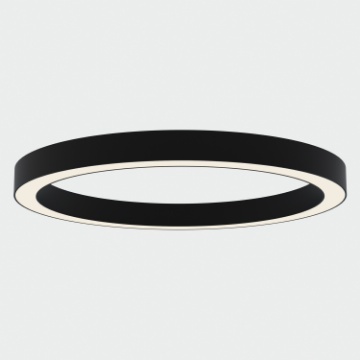 Immagine di Plafoniera Nera Grande Anello 100cm Aliso Led 86w CCT ACB
