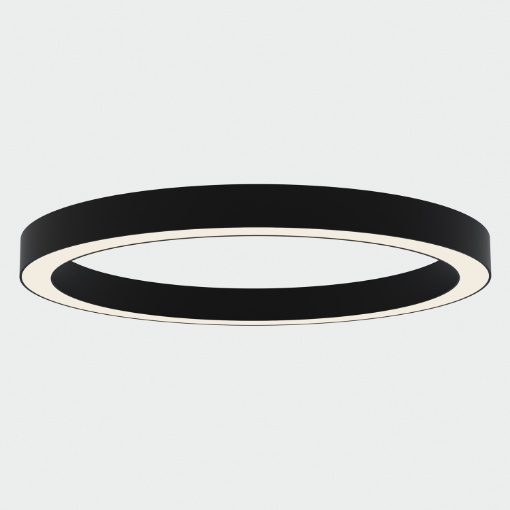 Immagine di Plafoniera Nera Grande Anello 100cm Aliso Led 86w CCT ACB
