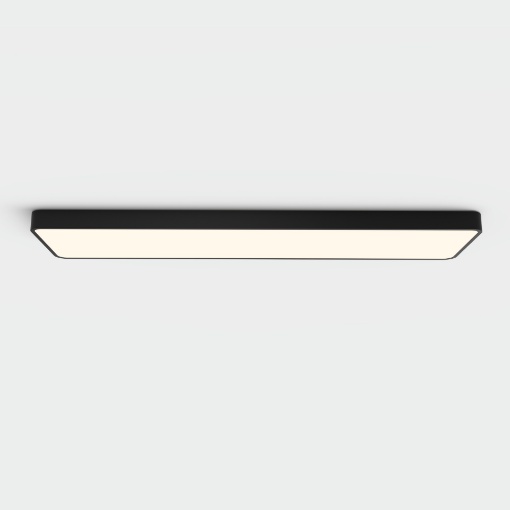Immagine di Grande Plafoniera Rettangolare Nera 120x30 Turin Led 68w CCT ACB