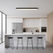 Immagine di Plafoniera Led Rettangolare Turin Nero 90x30 cm Temperatura Selezionabile ACB