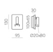 Immagine di Applique Camera da Letto Manat Mini Nero Led 3000k Luce Lettura ACB