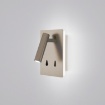 Immagine di Applique Comodino Manat Mini Nichel Con Faretto Led Orientabile ACB