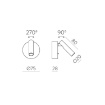 Immagine di Faretto Da Parete Nichel Orientabile Led 3000k Atria Mini ACB