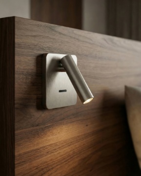Immagine di Faretto Quadrato Incasso Parete Led 3000k Orientabile Atria Mini Nichel ACB