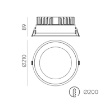 Immagine di Incasso Led Rotondo Tech 210mm Nero CCT 3000k 4000k IP65 ACB