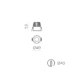 Immagine di Incasso Rotondo Kidal 49mm Nero IP44 Led 00k Ottica 38 ACB