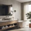 Immagine di Applique da Bagno Con Specchio Orientabile Cromo Led CCT IP44 Boan ACB