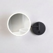 Immagine di Specchio Orientabile da Bagno Con Luce Led CCT Boan Nero ACB IP44