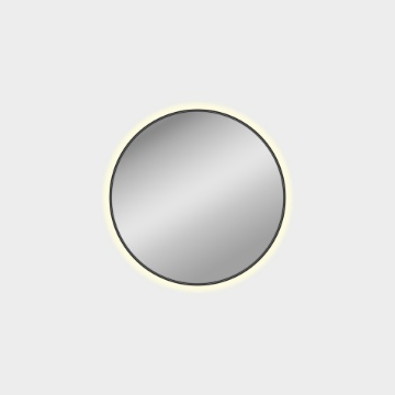 Immagine di Specchio Per Bagno Nero 60 cm Retroilluminazione Led 3000k Bari ACB