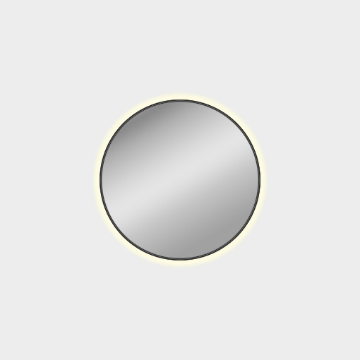 Immagine di Specchio Per Bagno Nero 60 cm Retroilluminazione Led 3000k Bari ACB
