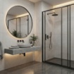 Immagine di Specchio Per Bagno Nero 60 cm Retroilluminazione Led 3000k Bari ACB