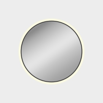Immagine di Specchio Rotondo Nero 81 cm Con Led Integrato Per Bagno Bari ACB IP44