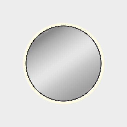 Immagine di Specchio Rotondo Nero 81 cm Con Led Integrato Per Bagno Bari ACB IP44