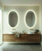 Immagine di Specchio Ovale Per Bagno Grande Led 38w 3000k IP44 Adriana ACB