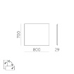 Immagine di Specchio Rettangolare Estela 70x80 Retroilluminazione Led 40w ACB IP44