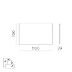 Immagine di Specchio Luminoso Squadrato Estela 70x110 Led 49w ACB IP44