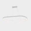 Immagine di Grande Lampadario Design Ovale 120cm Grace Bianco Led 100w CCT ACB