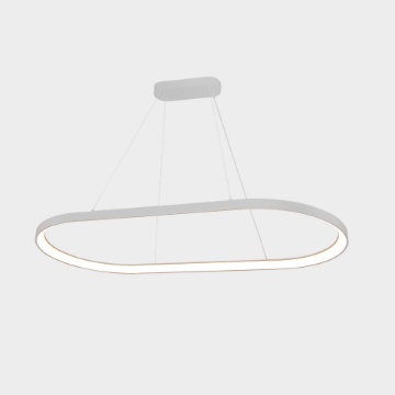 Immagine di Grande Lampadario Design Ovale 120cm Grace Bianco Led 100w CCT ACB