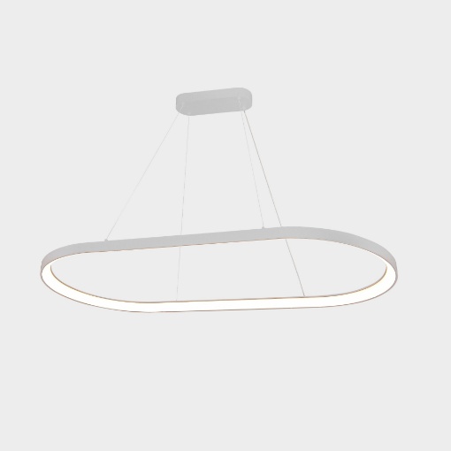 Immagine di Grande Lampadario Design Ovale 120cm Grace Bianco Led 100w CCT ACB