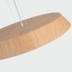 Immagine di Lampadario Tondo Per Tavolo Legno Led CCT 2700K 3000K Cora ACB