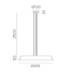 Immagine di Lampadario Legno Noce Da Tavolo Led CCT 2700K 3000K Cora ACB