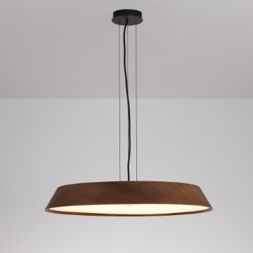 Immagine di Lampadario Legno Noce Da Tavolo Led CCT 2700K 3000K Cora ACB