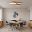 Immagine di Plafoniera Rotonda Legno Chiaro 42cm Led CCT 2700K 3000K Cora ACB