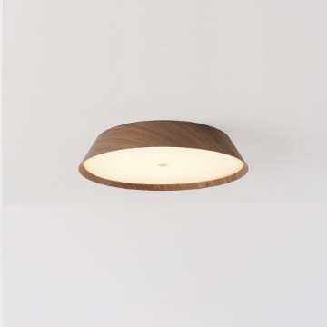 Immagine di Plafoniera Rotonda Legno Noce 42cm Led CCT Cora ACB