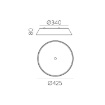 Immagine di Plafoniera Rotonda Legno Chiaro 42cm Led CCT 2700K 3000K Cora ACB