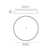 Immagine di Plafoniera in Legno Cora 61 cm Led 50w CCT 2700K 3000K ACB