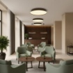 Immagine di Plafoniera in Legno Noce Cora 61 cm Led 50w CCT ACB