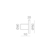 Immagine di Applique Oro Disco Marmo Luce Indiretta Led Chamaleon ACB IP54
